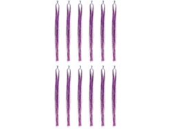 2026-extensiones De Cabelo De Mechas Coloridas Com Brilho E Glitter Para Dreadlocks Roxos