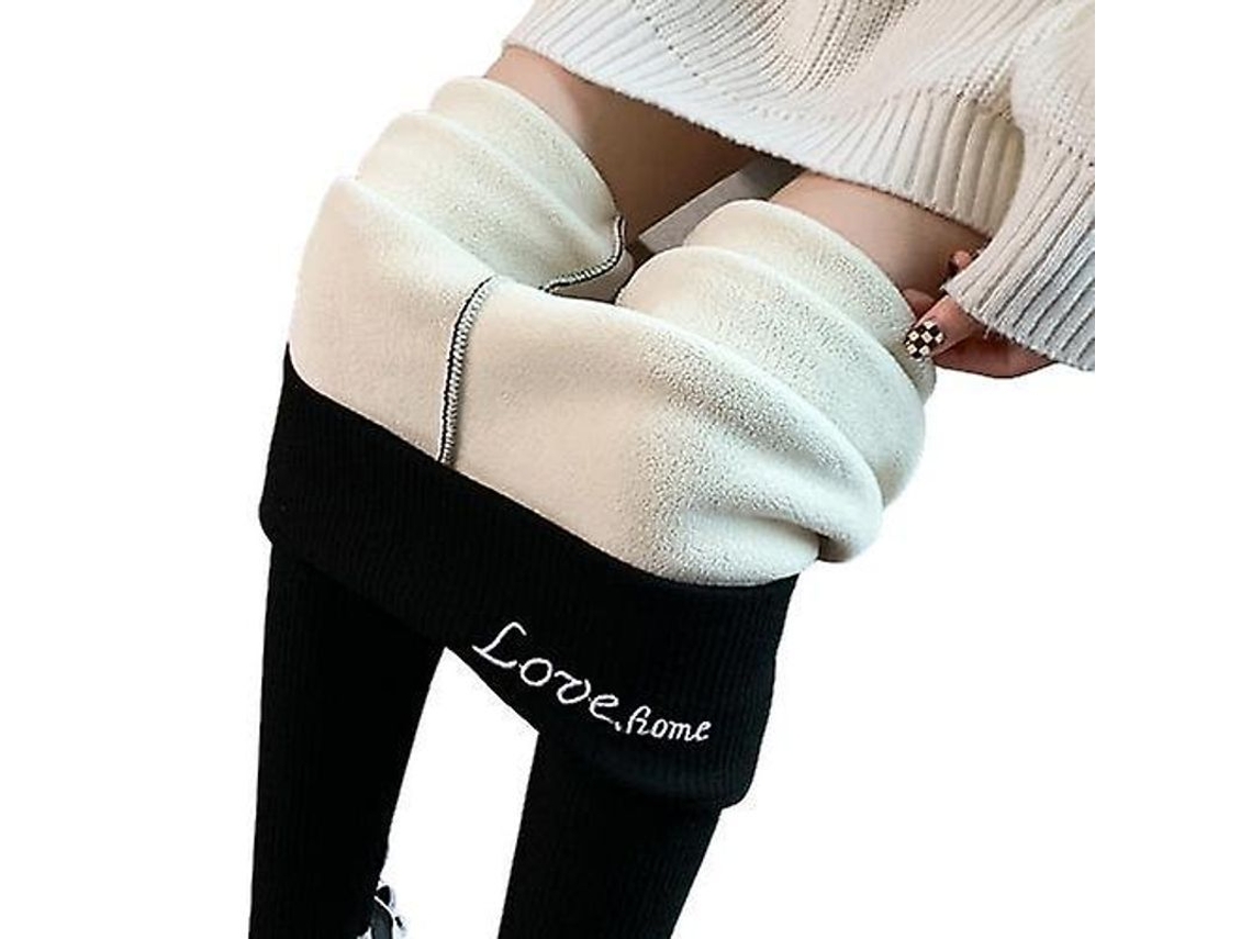 2026-leggings De Invierno Para Mujer De Cintura Alta Con Forro Caliente Espesor Opaque Elásticos Termicos De Algodón Mezclado Para Otoño Invierno