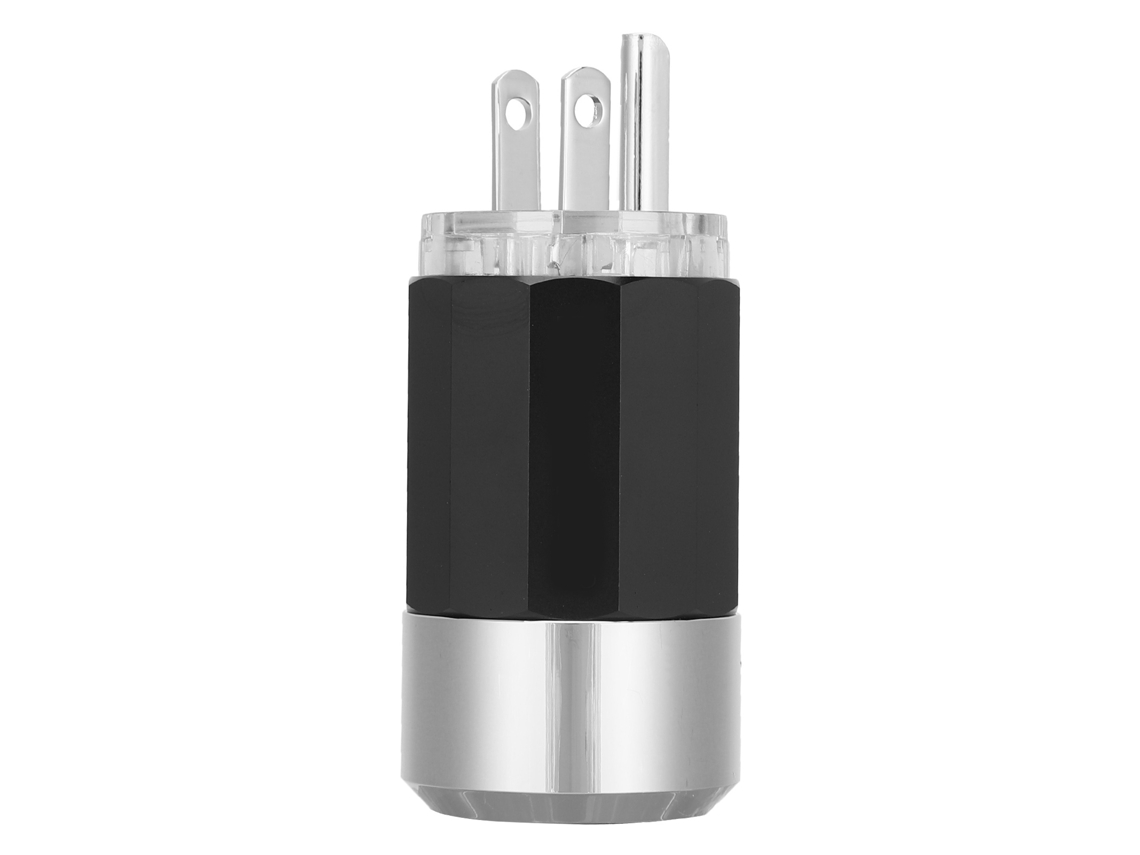 Enchufe De Alimentación Mono Hifi M109r De Cobre Puro Y Plata Con Conector De Audio De Rodio.