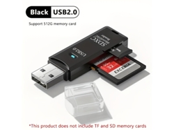 Lector de tarjetas USB 2.0 para tarjetas SD/TF (Negro) Specment