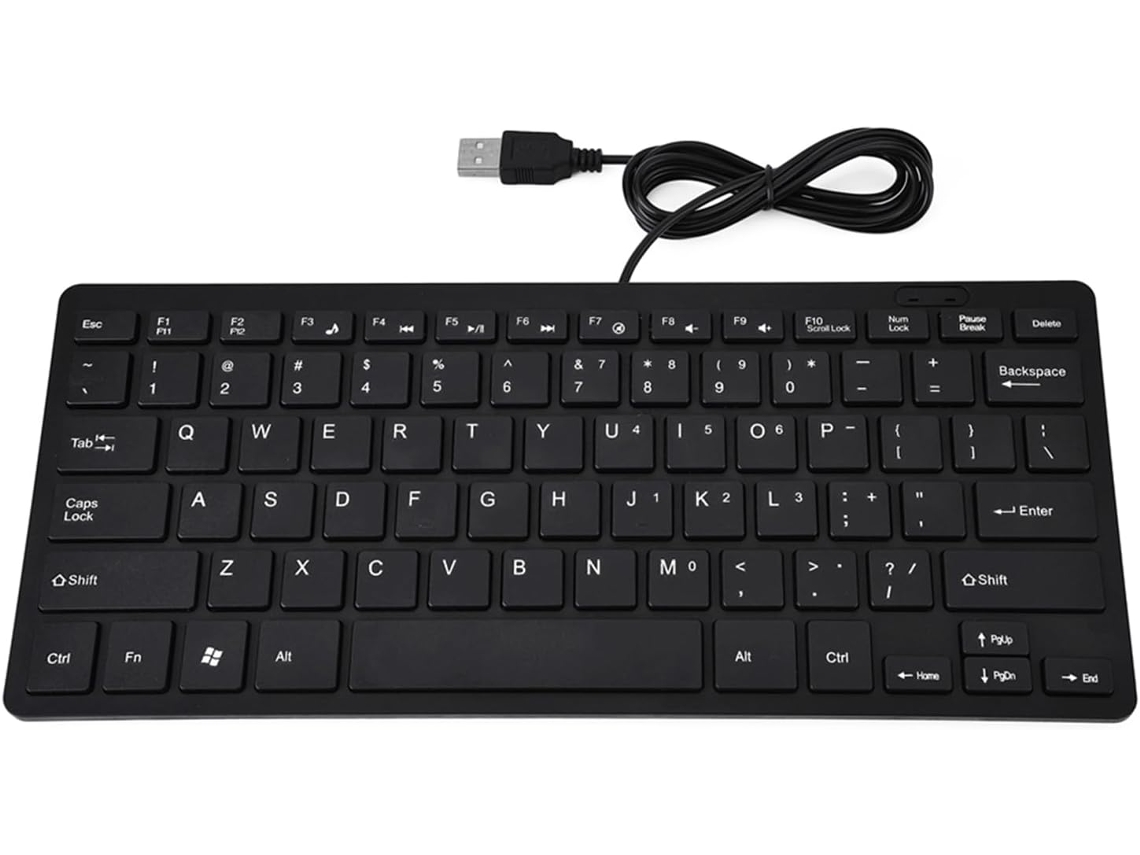 Teclado Usb Con Cable Ultradelgado De 78 Teclas Con Transmisión Estable Y Ángulo Ajustable.
