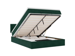 Maison Exclusive - Estructura Cama Otomana Colchón Terciopelo Verde Oscuro