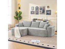 Sofá Cloud L 262 Cm Chenilla Gris Xxl Profundo Sin Montaje Salón
