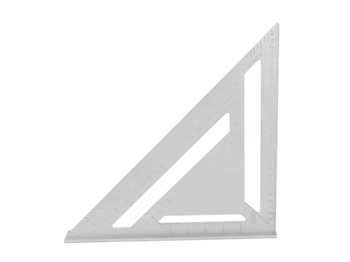 Regla Triangular Multifuncional De 45 Grados Para Carpintero, Aleación De Aluminio, 30 Cm, Herramienta De Carpintería.