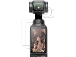 Protector De Pantalla Y Lente De Vidrio Templado Para Dji Osmo Pocket 3 (3 Unidades) Gertiz