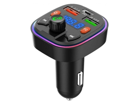 Transmisor FM Bluetooth 5.0 para automóvil con PD 18W tipo C, adaptador inalámbrico de radio FM