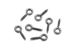 200 Piezas De Tornillos De Ojo De Hierro Premium De 5x10 Mm, Pulidos A Mano, Color Negro Metalizado, Para Joyería Diy.