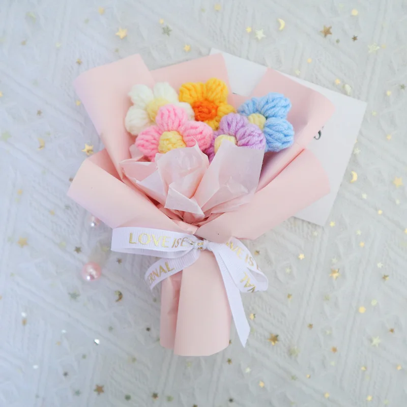 Ramos Miniatura De Profiteroles Tejidos A Crochet, Ramos Hechos A Mano, Arreglos Florales Tejidos.