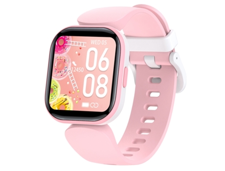 EKO Reloj para niños con conexión IP68 Waterproof 5.0 y correa ajustable Rosa