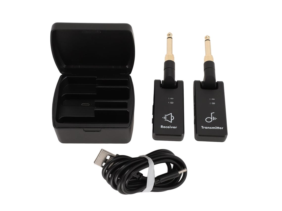 Sistema Inalámbrico Para Guitarra Wp-8 Con Estuche De Carga, 4 Canales, 2.4 Ghz.