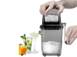 Trituradora de hielo raspado con manivela, completamente congelada, rompe el hielo o en vivo desde el Polo Norte, Rosewell transparente