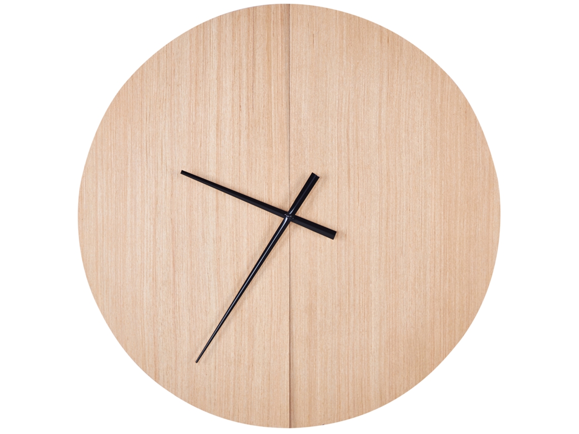 Reloj de pared BELIANI Cabic de MDF Madera clara 60x1x60