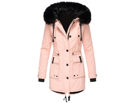 Chaqueta de Mujer LUUCOZK Chaquetas Abrigadas Abrigos Gruesos Poliéster (4XL)