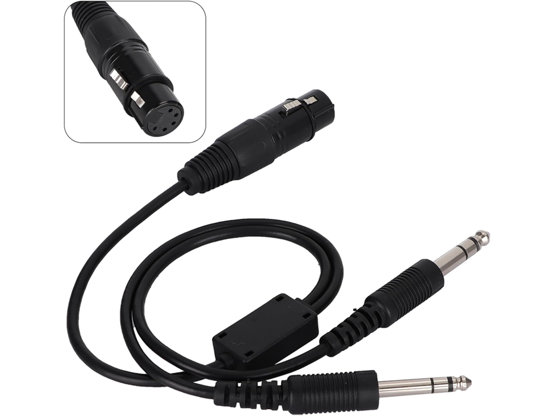 Cable Adaptador De Auriculares A Conector Ga De 5 Pines Con Doble Enchufe