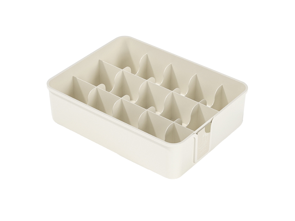 Organizador de ropa interior de plástico blanco (32x25x10cm) Kofihety
