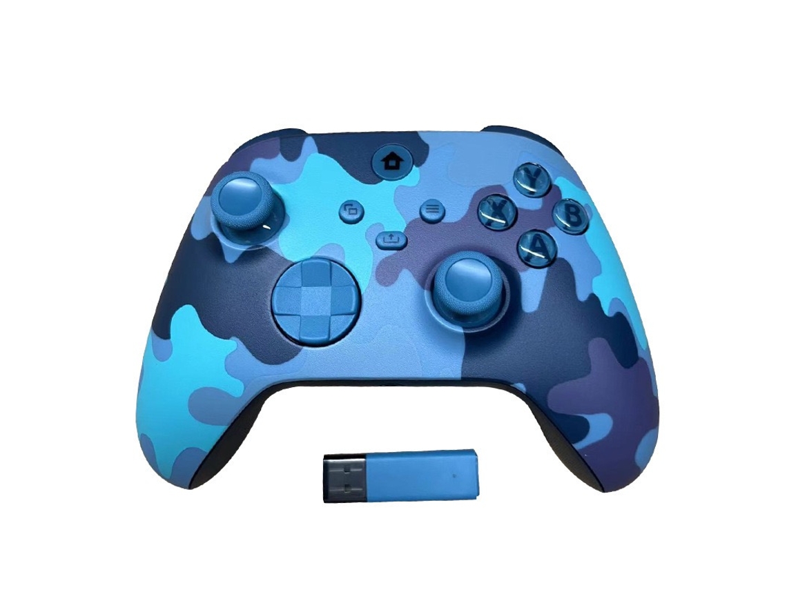 Mando inalámbrico de 2,4 G para Xbox One Series X/S con receptor USB, joystick para juegos compatible con Windows PC, azul marino. Aeuzwr