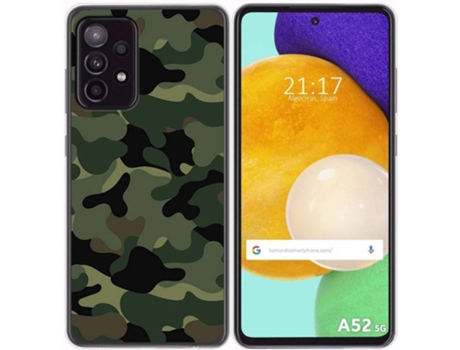 Carcasa Samsung Galaxy A52 / A52 5G / A52s 5G TUMUNDOSMARTPHONE Camuflaje Multicolor