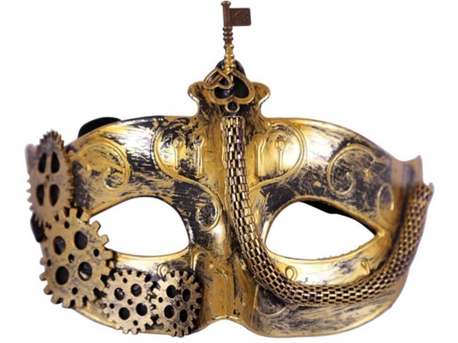 Máscara DISFRAZZES Steampunk Dorado (16 cm)