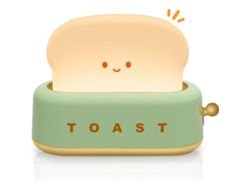 Bonita Lámpara De Noche Con Forma De Tostada Para Decorar La Mesa, Ideal Como Regalo De Navidad O Cumpleaños Para Niñas (verde).