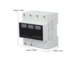Interruptor de transferencia automática trifásico Jinwei con protector de voltaje, montaje en riel DIN, con pantalla LED ajustable, AC110V