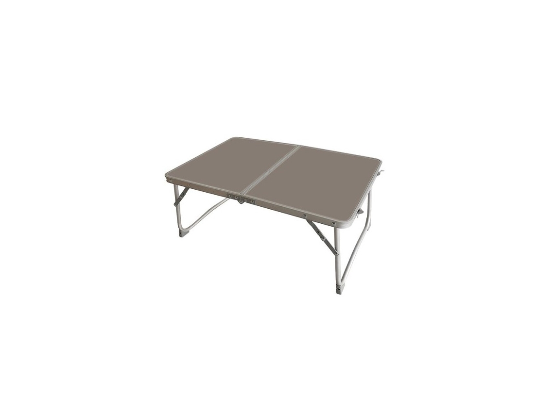Mesa plegable de aluminio marrón de verano Marbueno para camping y playa