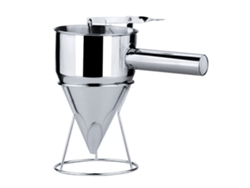 Embudo Dispensador De Masa De Acero Inoxidable De 1200 Ml Con Asa Y Estante, Abertura De 21 Mm Para Panqueques.