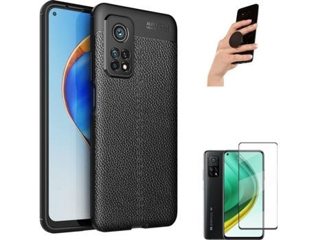 Carcasa, Protector y Popsocket Xiaomi Mi 10T Pro Rugged Leather Negro