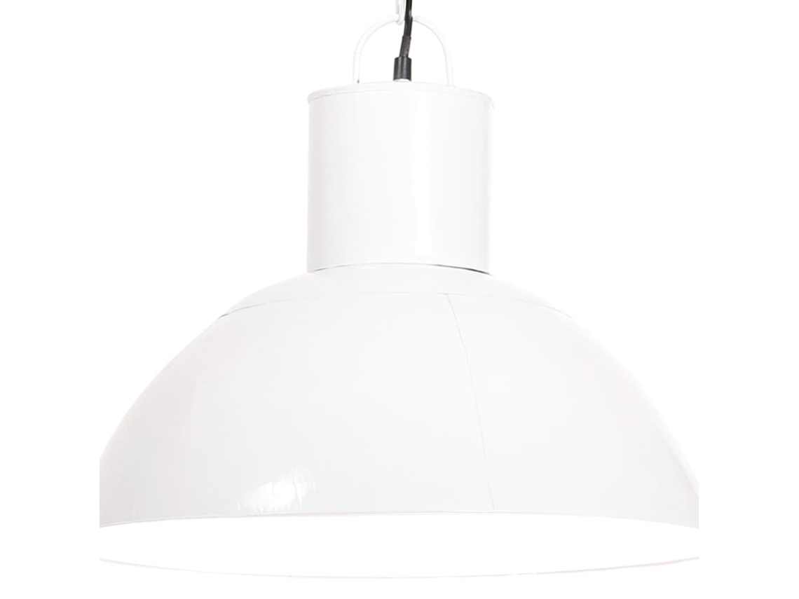 vidaXL Lámpara colgante redonda 25 W blanca 48 cm E27