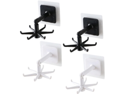 Soportes De Pared Giratorios Multifuncionales De 4 Piezas Para Cocina Y Baño - No Requiere Perforación