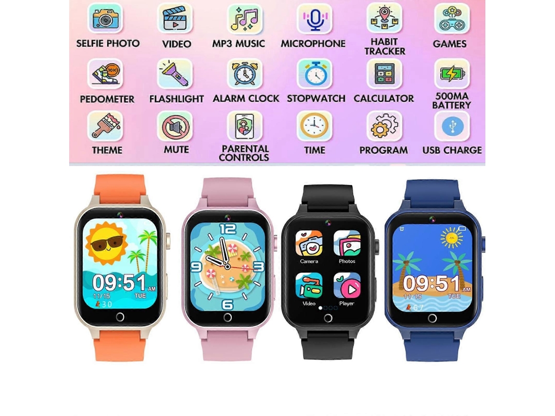 Reloj inteligente para niños con cámara, video y reproductor de música, regalo educativo de cumpleaños, bicicleta eléctrica Ly 100% nueva.
