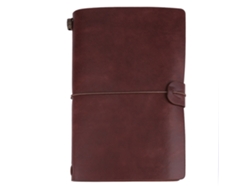Cuaderno De Viaje De Cuero Pu Clásico Diario Personalizable Y Rehacible Bloc Notas (marrón Oscuro)