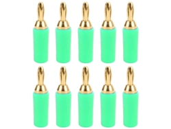 10 Unidades De Conectores Banana De Latón Chapados En Oro De 2,5 Mm J.10007 Para Pruebas De Instrumentos Eléctricos Industriales.