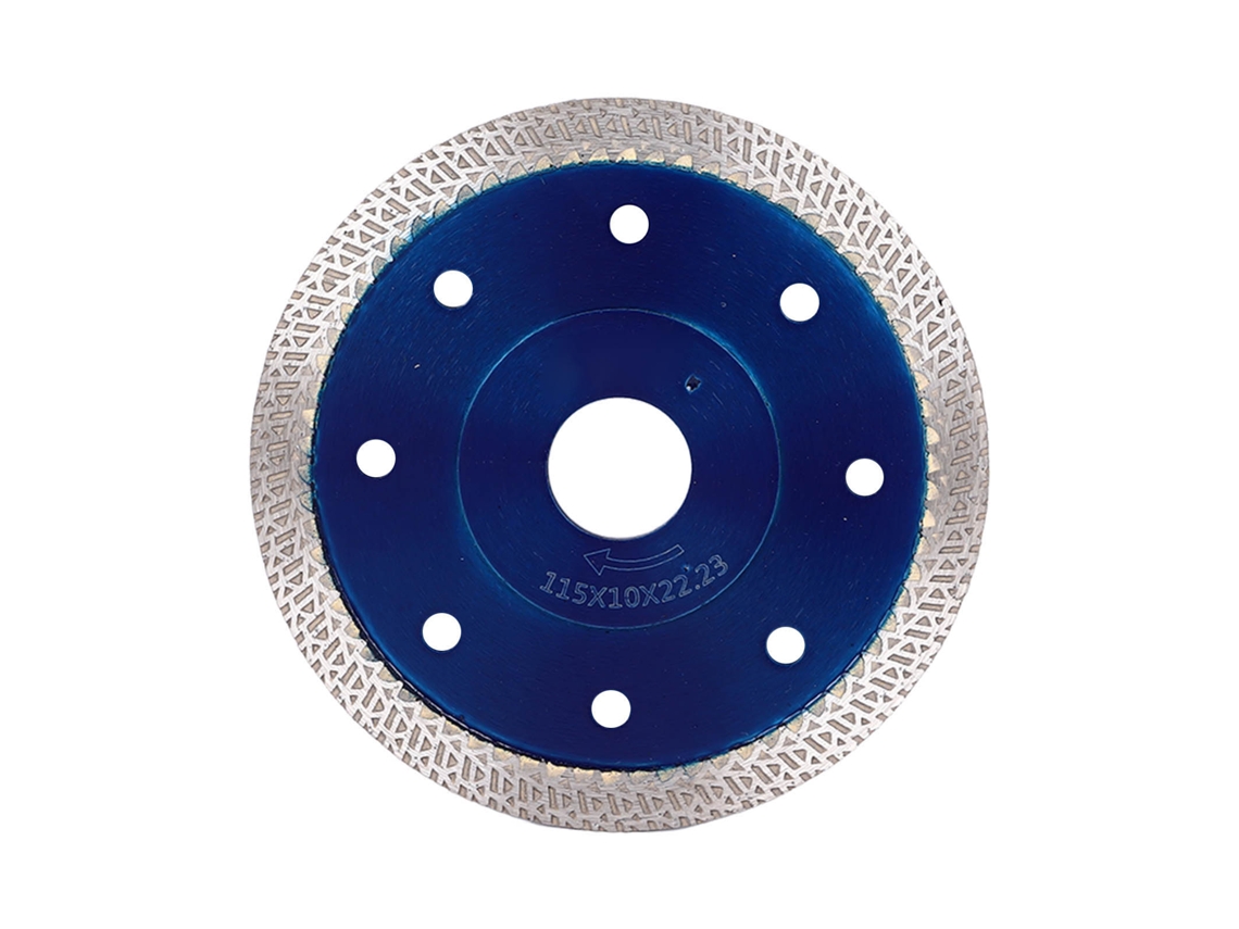 Disco de serra diamantado circular para corte de azulejos cerâmicos com misturador angular azul