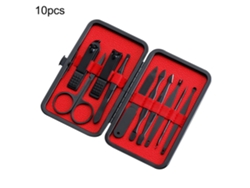Kit De Cortauñas 10 En 1 Con Estuche Portátil De Acero Inoxidable Para Manicura, Hogar, Viajes Y Salón De Belleza.