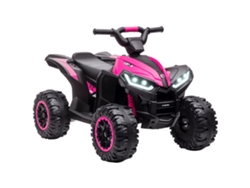 Quad Eléctrico Infantil De 12 V Con 2 Motores, Para Niños De 3 A 5 Años, Color Rosa, 83 X 53 X 55,5 Cm.