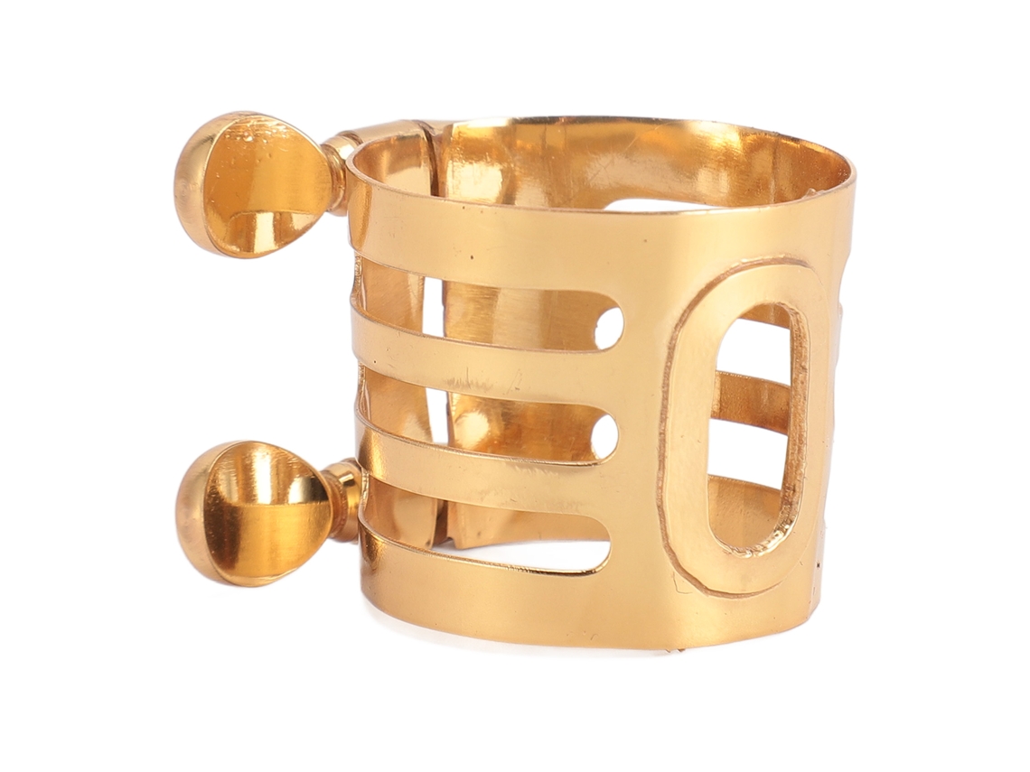 Diadema De Saxofón Tenor De Latón Chapado En Oro Con Tornillos Duos: Diseño Elegante Y Sonido De Calidad.