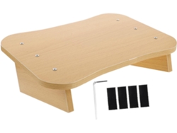 Reposapiés Apoyo Postural Oficina, Taburete Adultos, Bajo Escritorio Lactancia, Madera, Natural, Baño