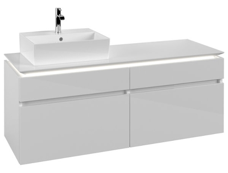 Villeroy &amp Boch Legato Vanity unit B614 1400x550x500mm lavabo a la izquierda iluminación LED