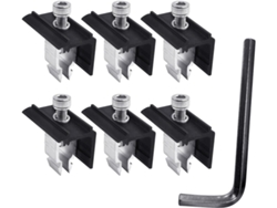 Paquete De 6 Soportes De Abrazadera De Extremo De Aluminio Para Panel Solar Para Uso Doméstico E Profissional