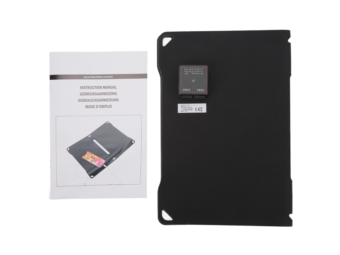 Cargador Solar Plegable E Impermeable De 10 W Con Panel Solar Para Camping Y Uso Al Aire Libre.