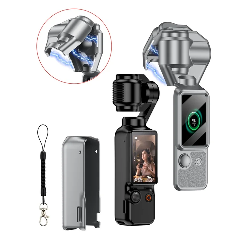 Funda Eifson Para Cámara Dji Osmo Pocket 3, Con Protector De Empuñadura + Protector De Cardán + Cordón (compatible, Gris)