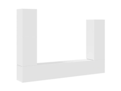 Conjunto de mueble para TV de 4 piezas, madera procesada, blanco, MAISON EXCLUSIVE