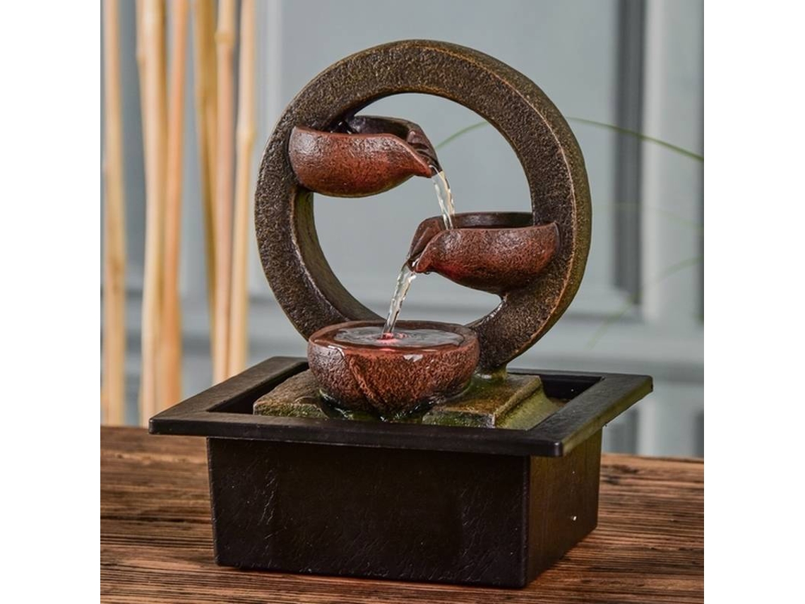 Fuente de Agua ZEN'LIGHT Zen Terai (Marrón - 21x17x25 cm - Resina)