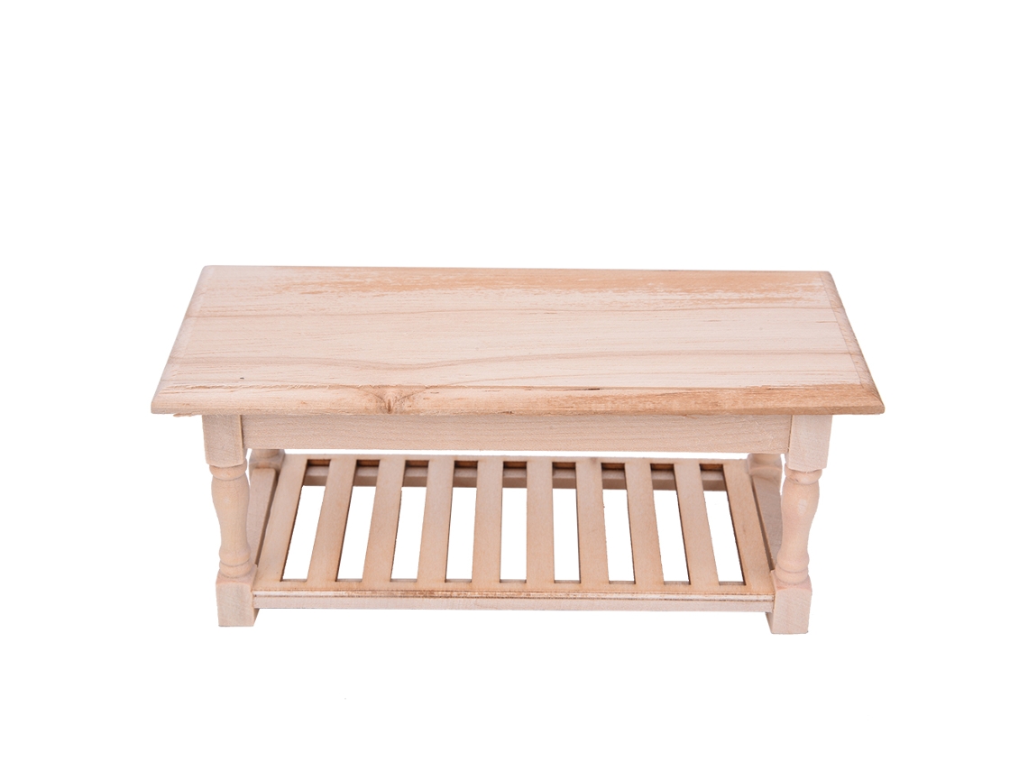 Accesorios Para Casa De Muñecas: Mesa De Centro De Madera En Miniatura 1:12, Decoración Y Fotografía.