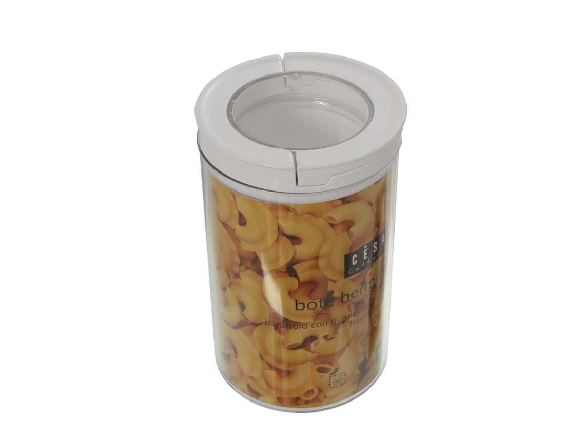Bote Cocina Transparente Y Blanco DRW (10,5x17cm)