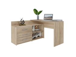 Escritorio TOP E SHOP DANY SONOMA KPL Marrón Plateado 50x120x76 cm