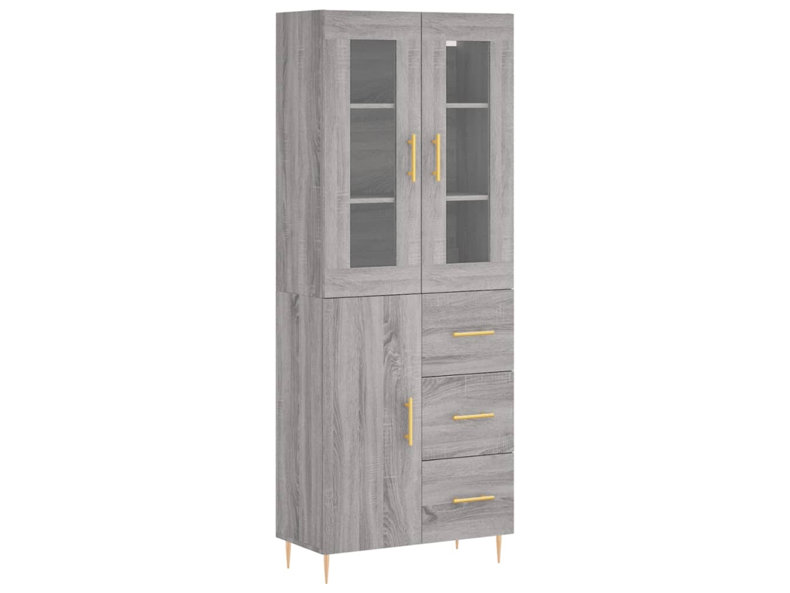 Maison Exclusive - Aparador Alto Madera Contrachapada Gris Sonoma 69,5x34x180 Cm