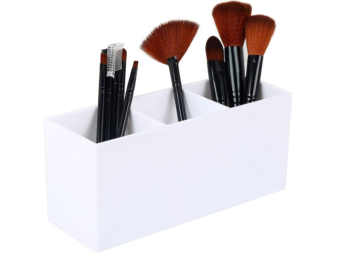 2026altiro-organizador De Brochas De Maquillaje De Acrílico Con 3 Compartimentos.