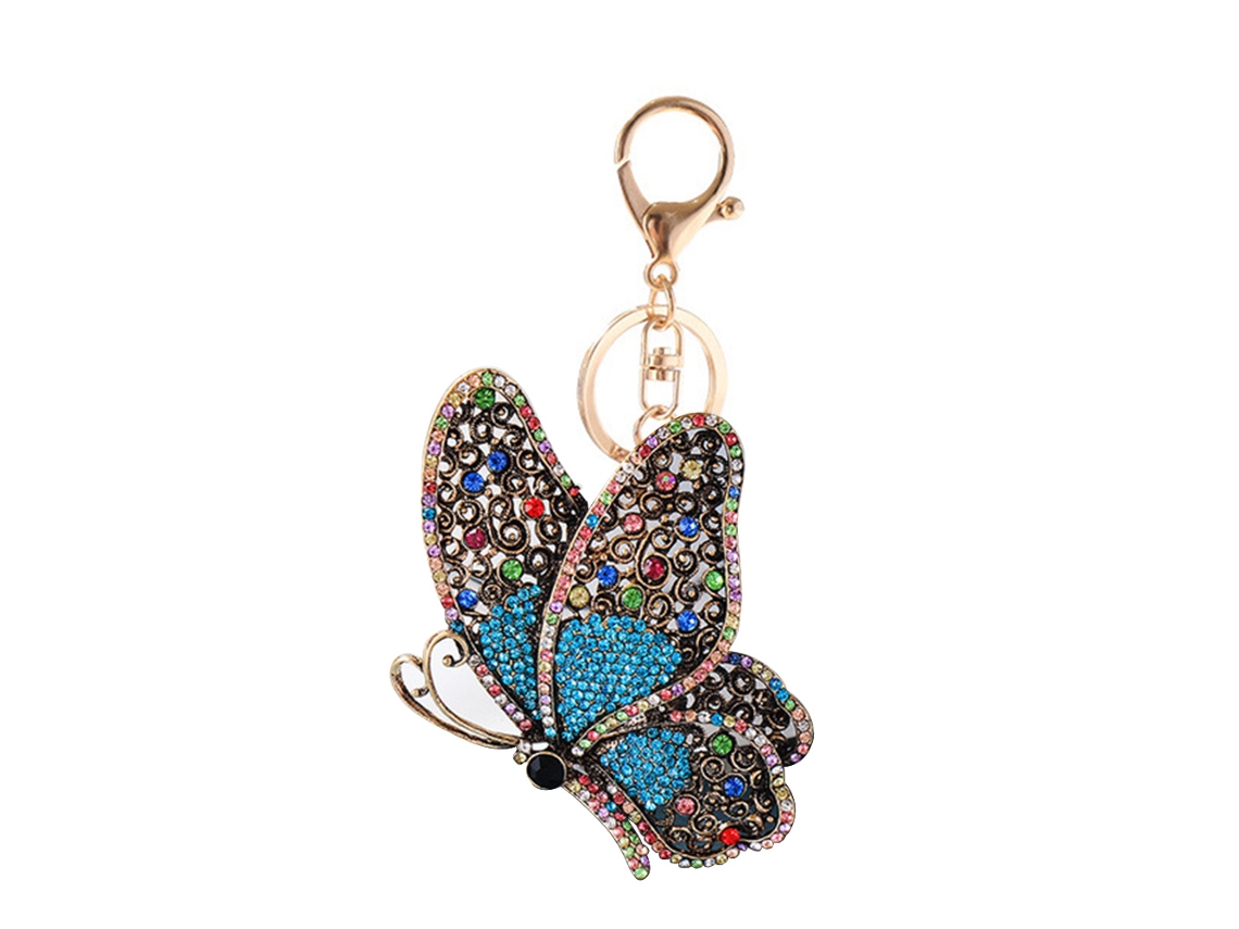 Llavero De Mariposa Para Hacer Tú Mismo Con Pintura De Diamantes De Imitación, Regalo De Navidad Para Niños Y Adultos.