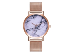 Reloj De Pareja Zhoulianfa Con Brazalete De Malla, Acero Aleado, Cuarzo Oro Rosa